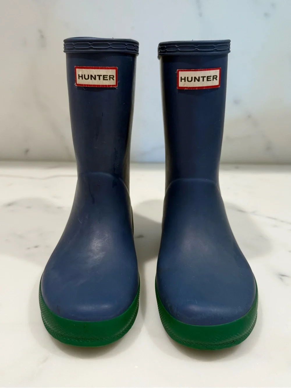 Hunter Kids First Classic Rain Boot Peak Blue/Hyper Green